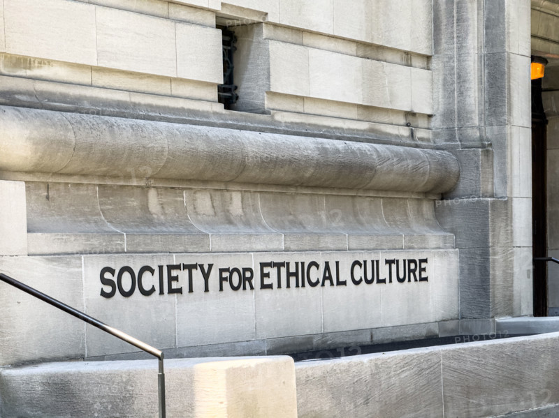 New York Society for Ethical Culture, Meeting House, building exterior detail, 2 West 64th Street, Manhattan, New York City, New York, USA