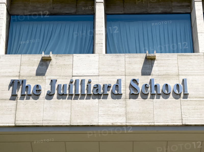 The Julliard School, Irene Diamond Building, building exterior detail, 155 West 65th Street, Manhattan, New York City, New York, USA
