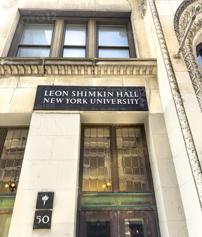 Leon Shimkin Hall, New York University, low angle view, 50 West 4th Street, Greenwich Village, Manhattan, New York City, New York, USA