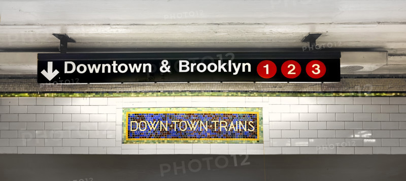 Times Square-42nd Street subway station interior, Manhattan, New York City, New York, USA