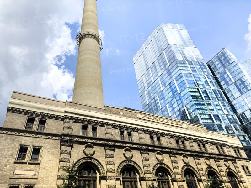 IRT Powerhouse, also known as the Interborough Rapid Transit Company Powerhouse, building exterior, 840 12th Avenue, Manhattan, New York City, New York, USA