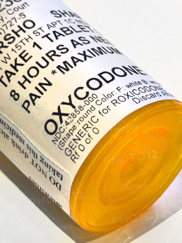 Empty Oxycodone pill bottle