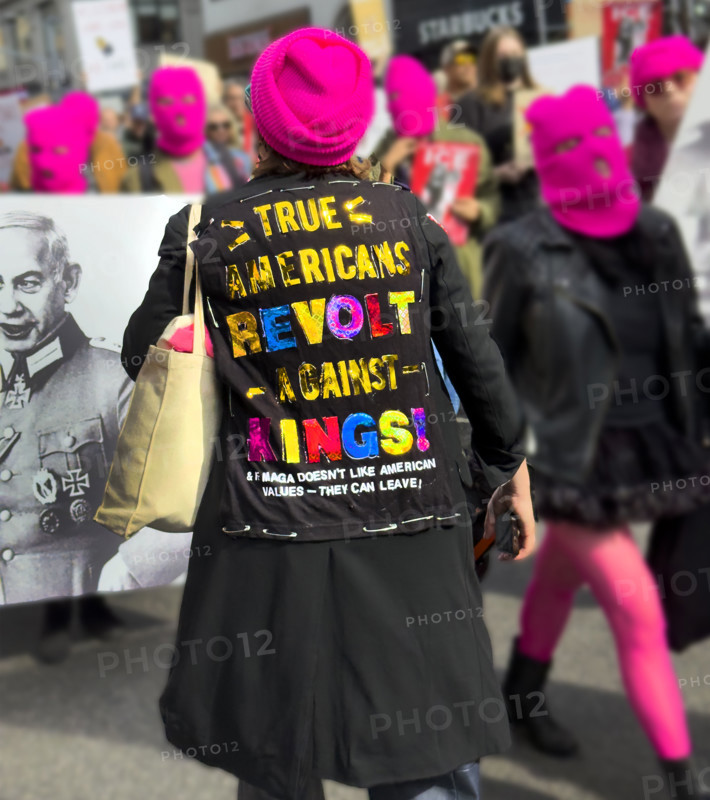 Demonstrators participating in "No Kings" Protest March, Manhattan, New York City, New York, USA, October 1, 2025