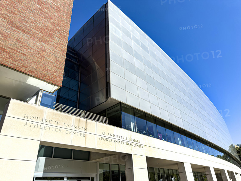 Howard W. Johnson Athletic Center, Al and Barrie Zesiger Sports and Fitness Center, building exterior, low angle view, Massachusetts Institute of Technology, 120 Vassar Street, Cambridge, Massachusetts, USA