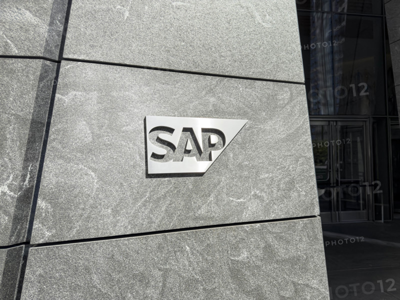 SAP America corporate offices, company sign outside building headquarters, 10 Hudson Yards, Manhattan, New York City, New York, USA