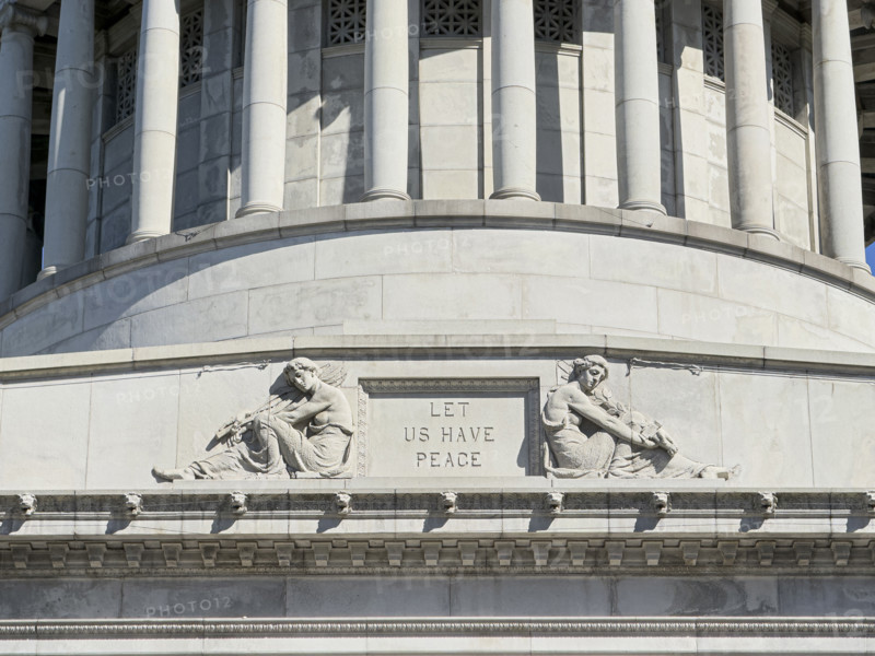 General Grant National Memorial, building exterior detail, Riverside Drive, Morningside Heights, Manhattan, New York City, New York, USA