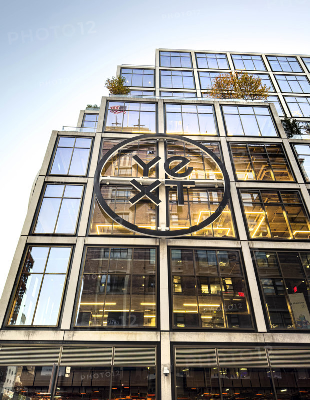 YEXT corporate headquarters, building exterior, low angle view, 61 Ninth Avenue, Chelsea, New York City, New York, USA