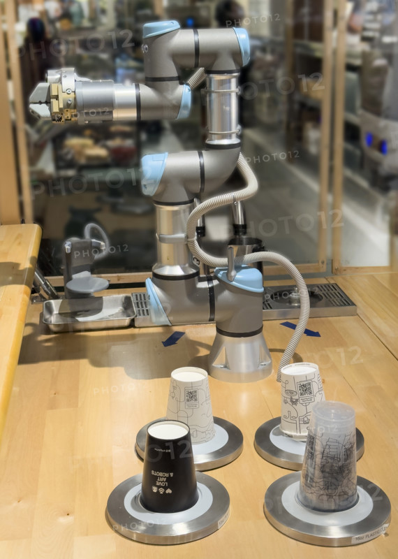 Artly Barista Bot, Muji Food Market, Chelsea Market, Ninth Avenue, Chelsea, Manhattan, New York City, New York, USA