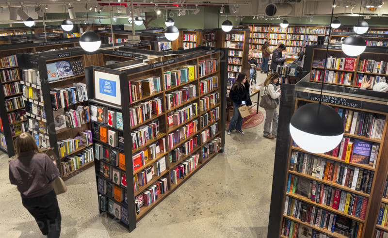 Customers in bookstore, Soho, Manhattan, New York City, New York, USA