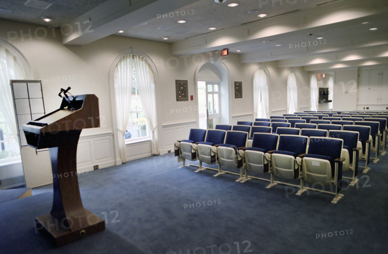 Empty White House press room, Washington, D.C., USA, President Ronald Reagan White House Photographic Office, November 4, 1981