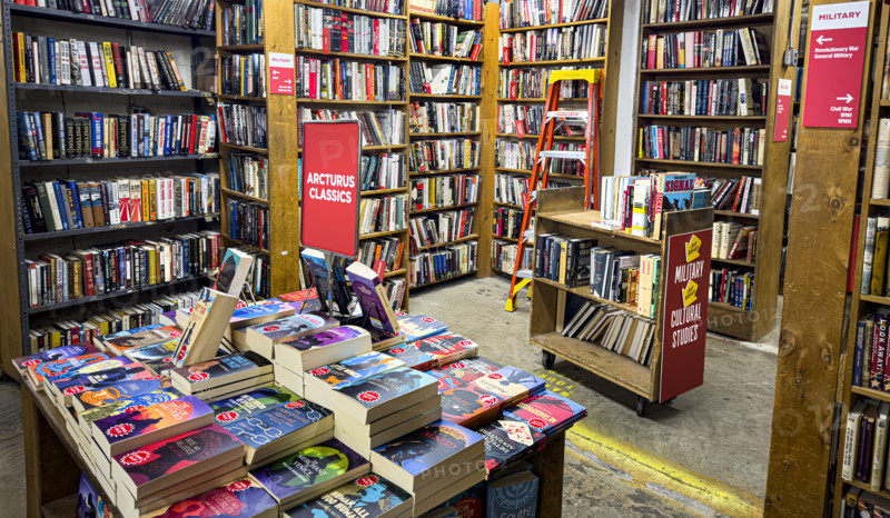 Shelves filled with books, Strand Book Store, Manhattan, New York City, New York, USA