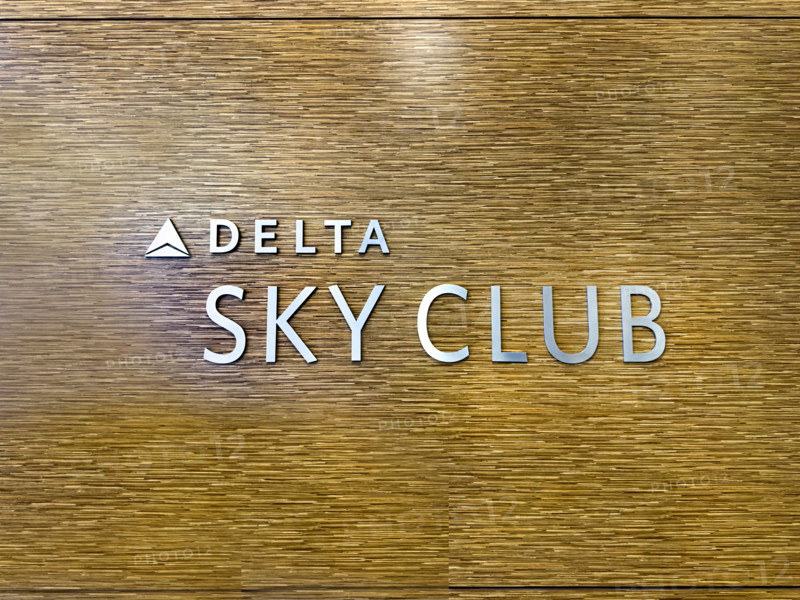 Delta Sky Club, interior wall detail, Delta Airlines, John F. Kennedy international Airport, Jamaica, Queens, New York City, New York, USA