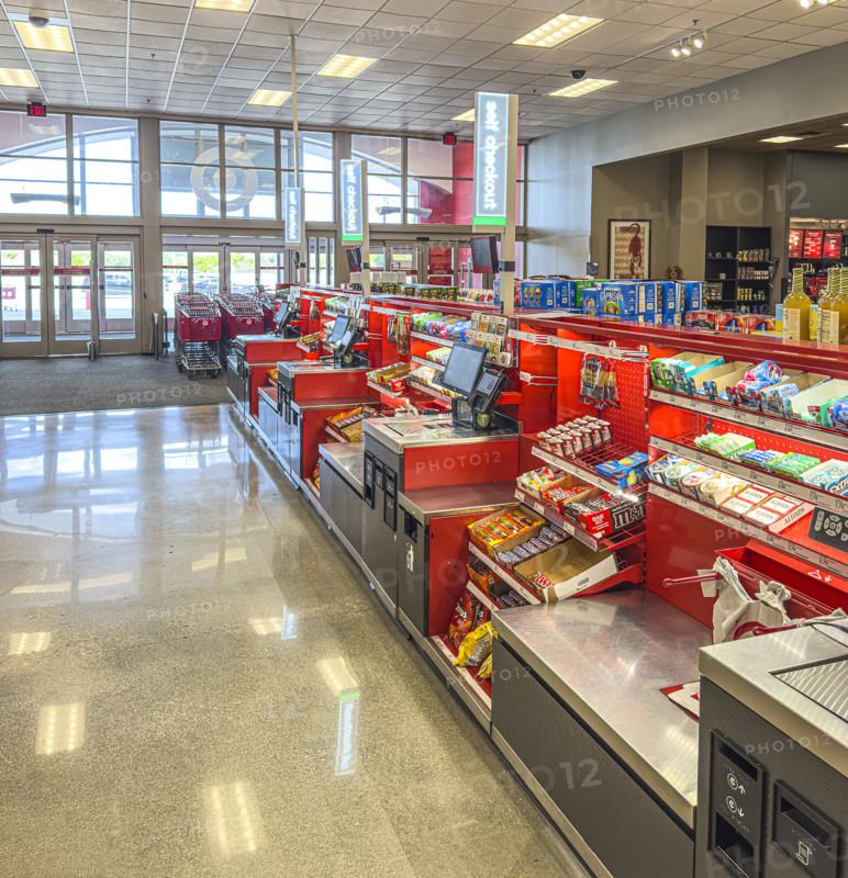 Self check-out counters , Target Department Store, Boca Raton, Florida, USA