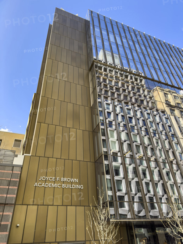 Joyce F. Brown Academic Building, building exterior detail, Fashion Institute of Technology, Manhattan, New York City, New York, USA