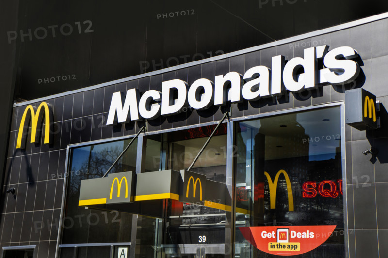 McDonald's fast food restaurant, building exterior, 541 Sixth Avenue, Manhattan, New York City, New York, USA