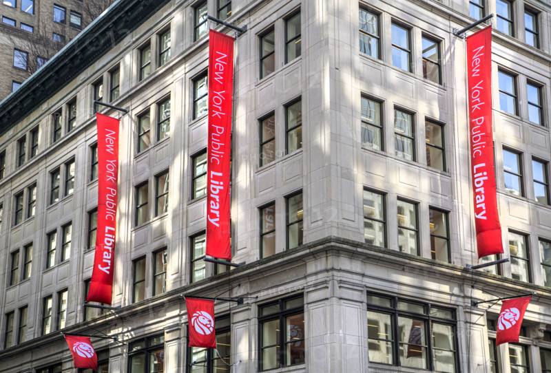 New York Public Library, Stavros Niarchos Foundation Library (SNFL), building exterior, 455 Fifth Avenue, Manhattan, New York City, New York, USA