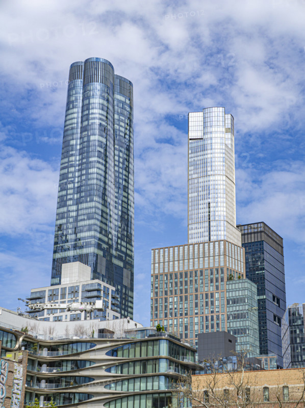 15 Hudson Yards residential building (left), 35 Hudson Yards residential building and hotel (right), Manhattan, New York City, New York, USA