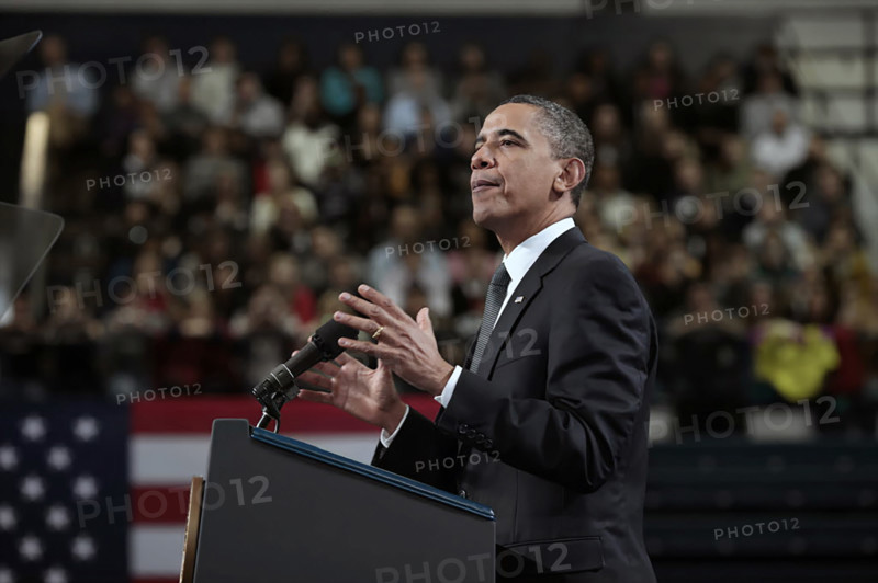 U.S. President Barack Obama remarks on innovation while speaking at Penn State University, State College, Pennsylvania, USA, Pete Souza, Office of White House Photography Office, February 3, 2011