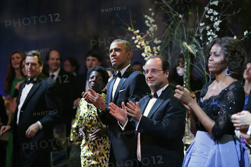 U.S. President Barack Obama and U.S. First Lady Michelle Obama host State Dinner for President François Hollande of France on White House South Lawn, Washington, D.C., Pete Souza, Office of White House Photography Office, USA, February 11, 2014