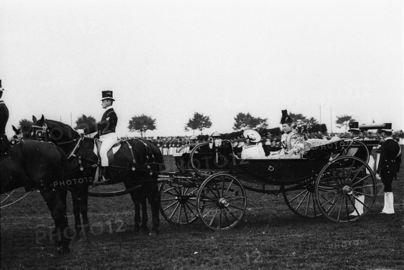 Carriage and four of the Court in Berlin during a review