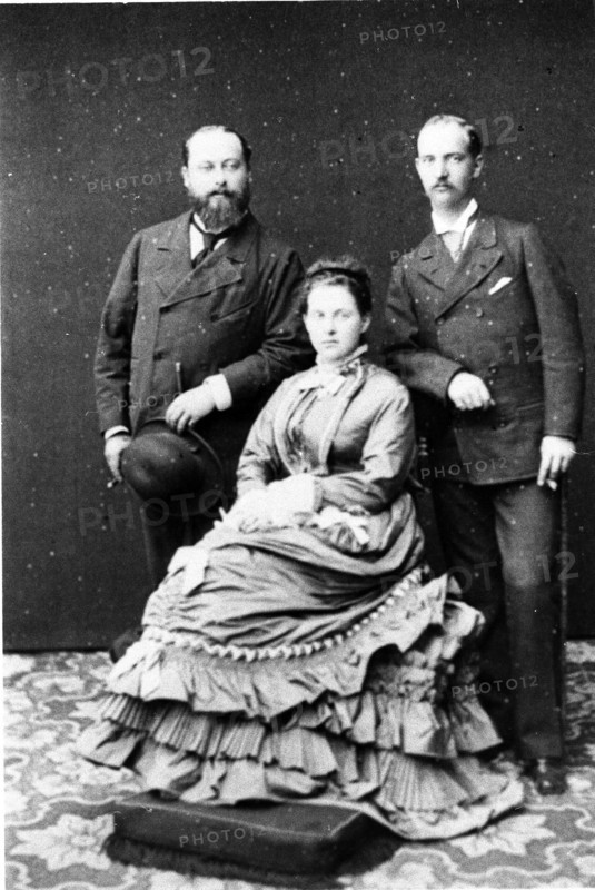 Edouard VII, la Reine Olga et le Roi Georges Ier de Grèce