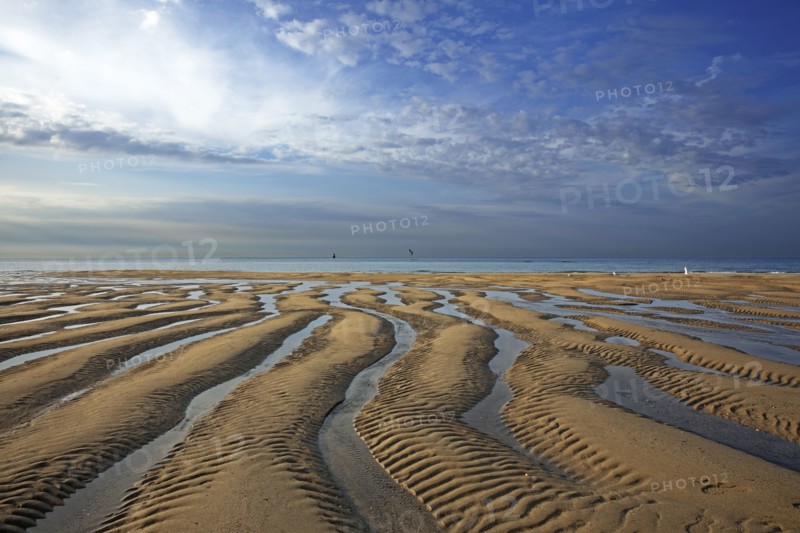 Plage à marée basse, Manche