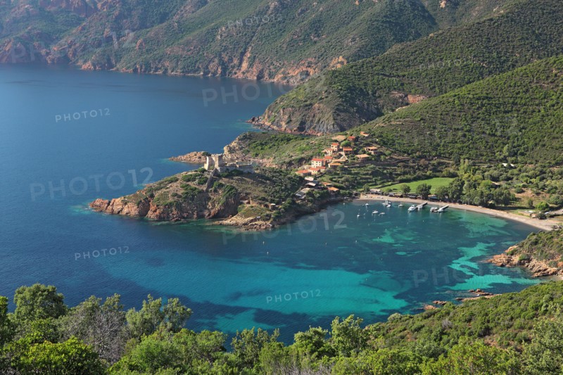 Landscape of the Gulf of Girolata, Corsica