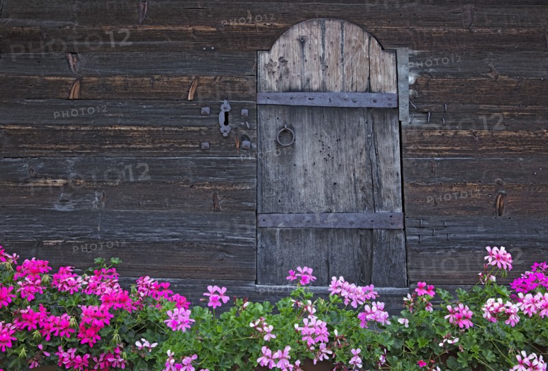 Detail of a granary in Haute-Savoie