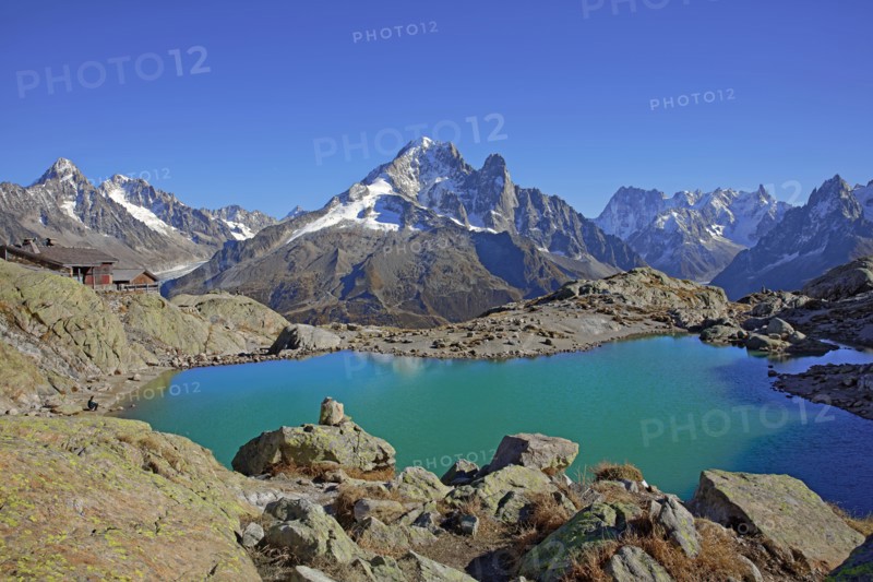 The Lac Blanc, Mont-Blanc massif, Haute-Savoie