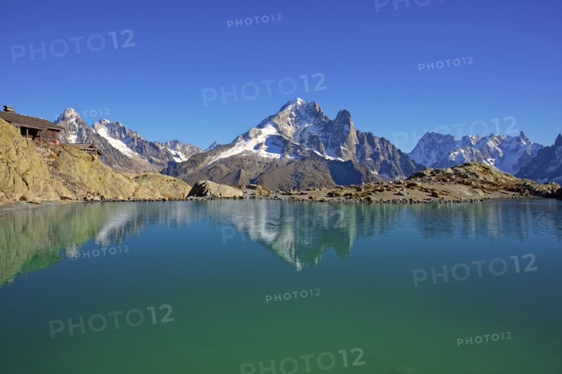 The Lac Blanc, Mont-Blanc massif, Haute-Savoie