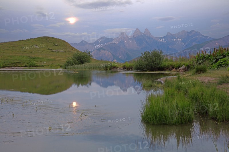 Aiguilles d'Arves depuis le col de la Croix de Fer, Savoie