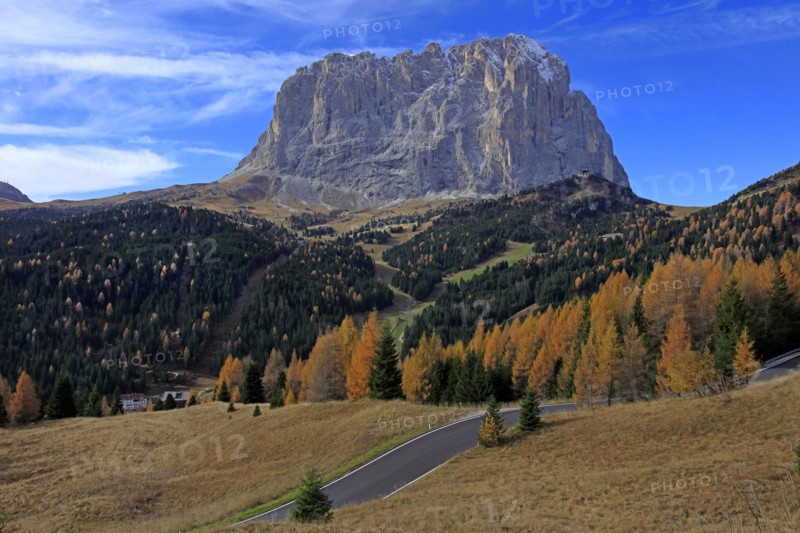 Val Gardena, col de Sella, Dolomites, Italie