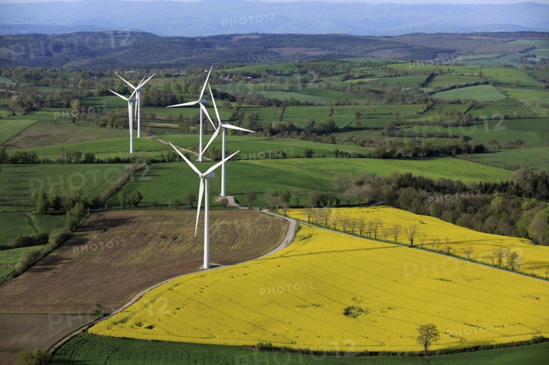 Parc éolien sur les plateaux de l'Aveyron