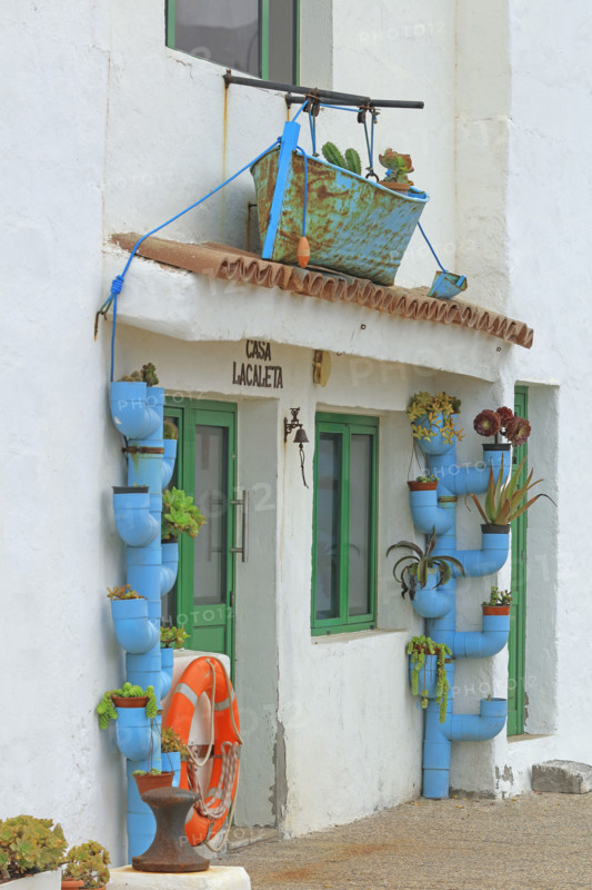 Façade de maison décorée, Îles Canaries