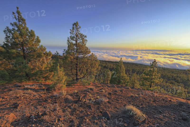Coucher de soleil sur le Parc National Del Teide