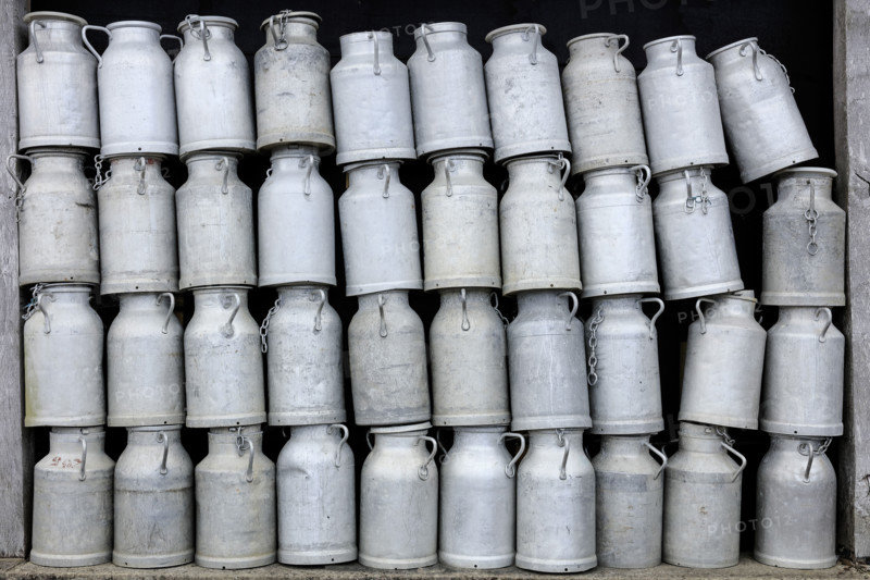 Old milk churns