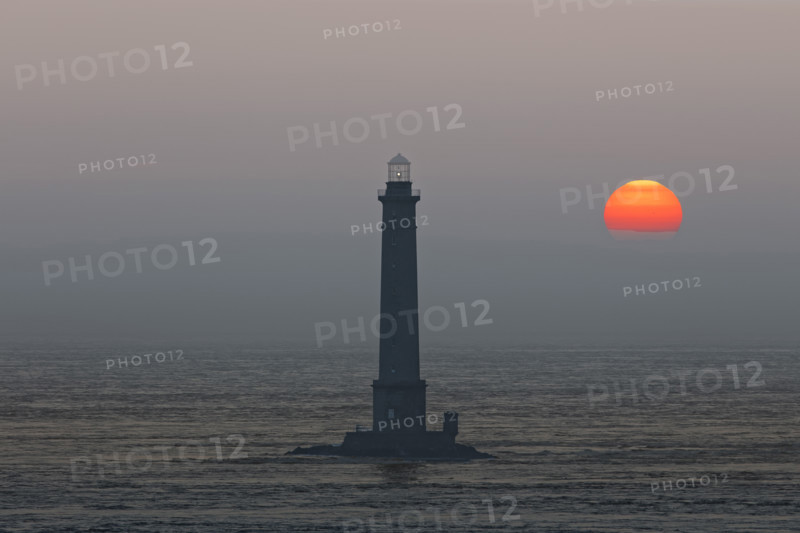 La Hague Lighthouse at sunset