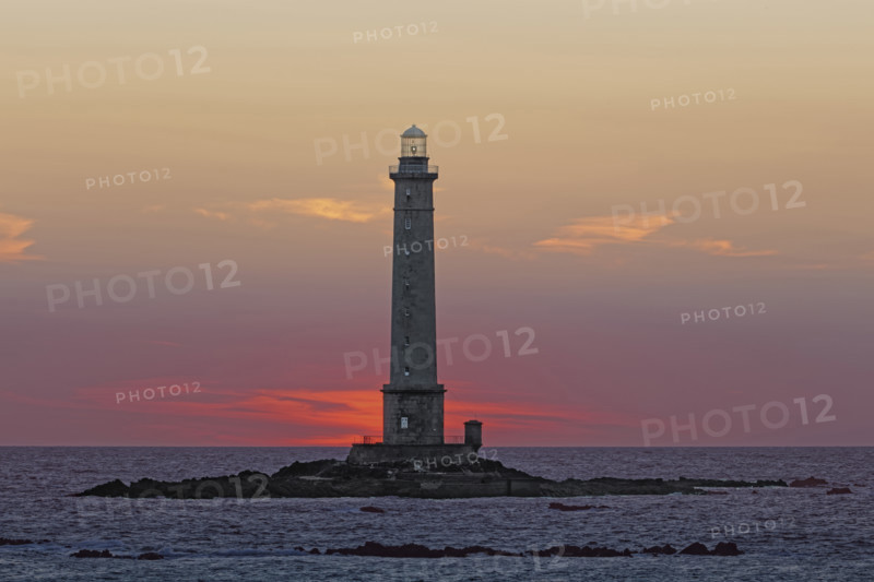 La Hague Lighthouse at sunset