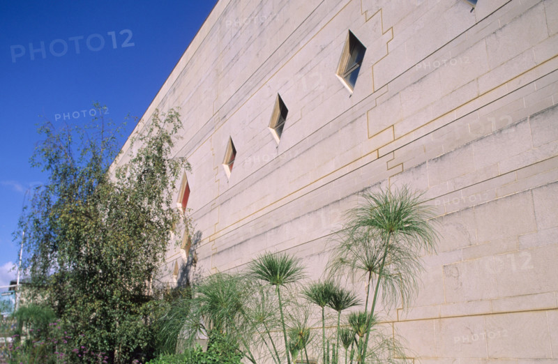 France, Normandie, Manche, Cotentin, Cherbourg, musee Thomas Henry et bibliotheque Jacques Prevert, mur, fleurs,