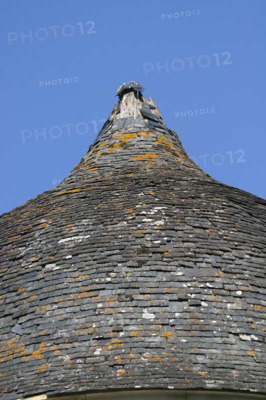 France, damaged slate roof