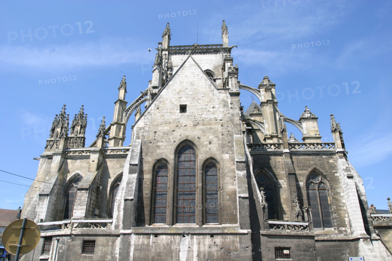 France, Haute Normandie, eure, louviers, eglise, detail, chevet, art gothique,
