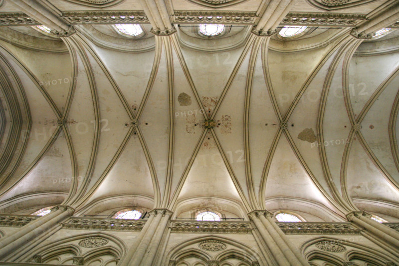 France, Basse Normandie, Manche, Cotentin, coutances, cathedrale, nef, voutes, art gothique,
