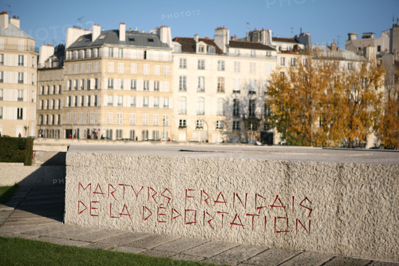 France, Paris 4e, ile de la cite, square de l'ile de France, memorial victimes de la deportation, shoah, seconde guerre mondiale,