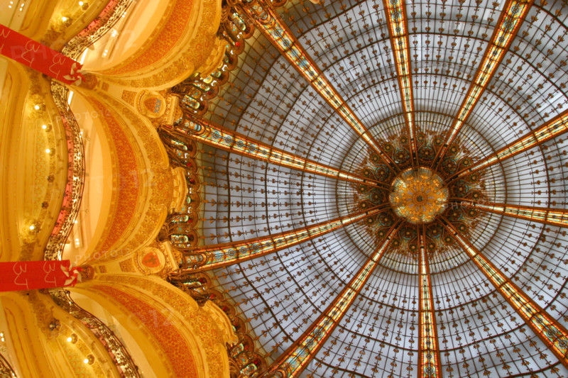 Great dome of the Galeries Lafayette in Paris