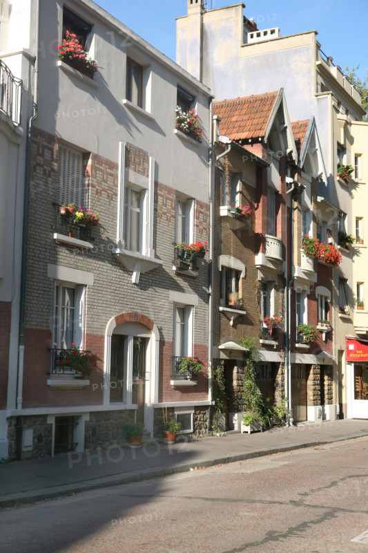 France, small houses around rue brillat-savarin