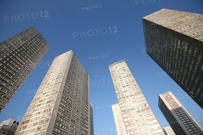 France, Paris 13e, tours du bd massena / av d'italie, gratte ciel, immeubles,