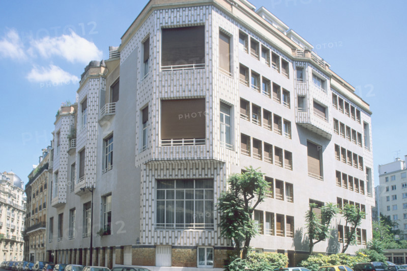 France, Paris 16e, studio building rue La Fontaine/rue des perchamps, immeuble de l'architecte Henri sauvage,