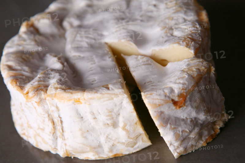 France, Normandie, gastronomie normande, fromage, camembert au lait cru de marque gillot, moule a la louche,