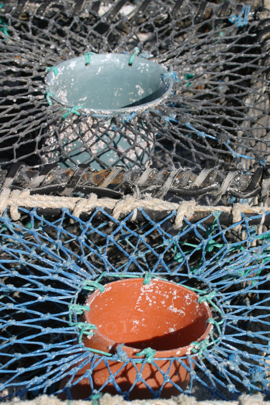 France, Basse Normandie, Manche, Cotentin, dielette, port, detail casiers pour la peche aux crustaces, tourteaux, araignees et homards,
