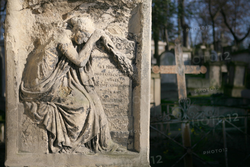 France, Paris 20e, cimetiere du pere Lachaise, sepulture